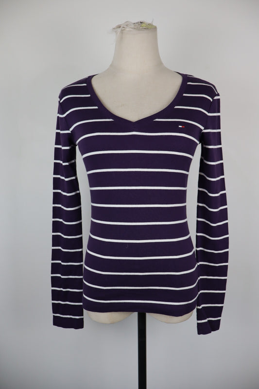 TOMMY HILFIGER MAGLIA COTONE DONNA TG. XS WOMAN CASUAL VINTAGE T-SHIRT