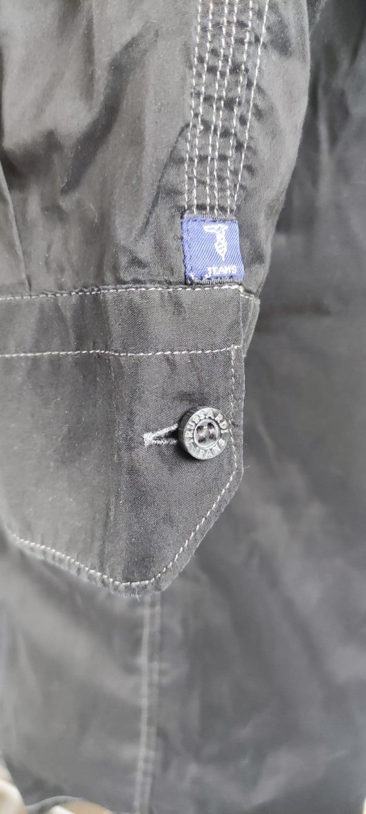 TRUSSARDI JEANS CAMICIA UOMO TG. S MAN CASUAL VINTAGE SHIRT COTONE COTTON