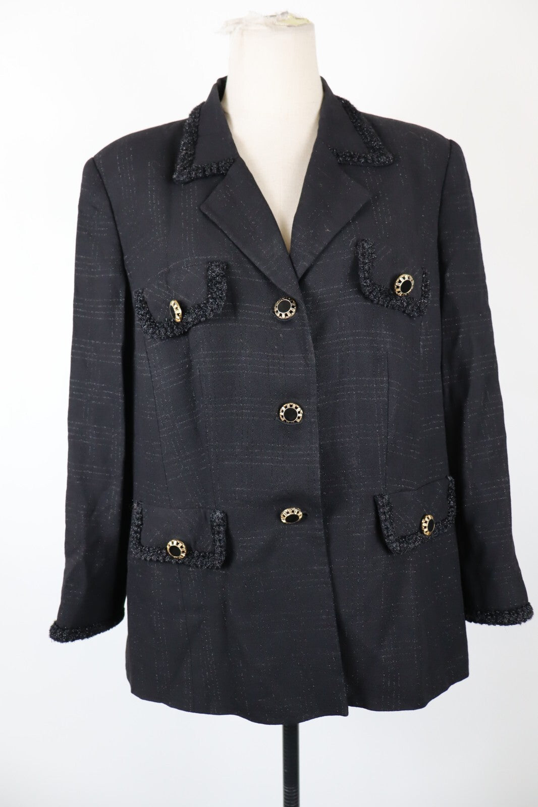 LUISA SPAGNOLI BLAZER GIACCA DONNA 50 WOMAN CASUAL VINTAGE JACKET LANA WOOL