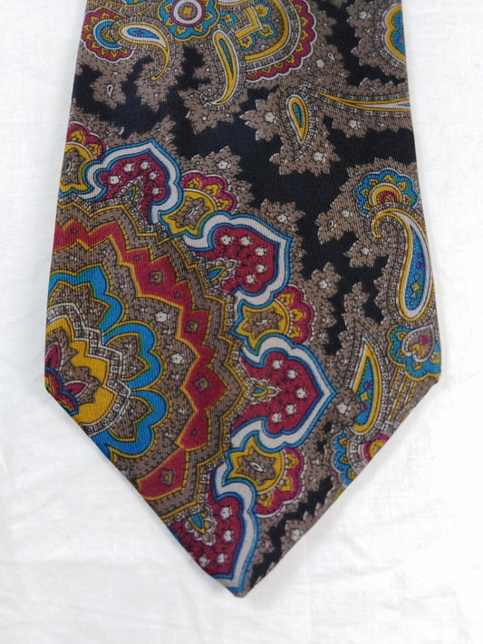 ROCCOBAROCCO 100%  SILK TIE SETA CRAVATTA NECKTIE MADE IN ITALY