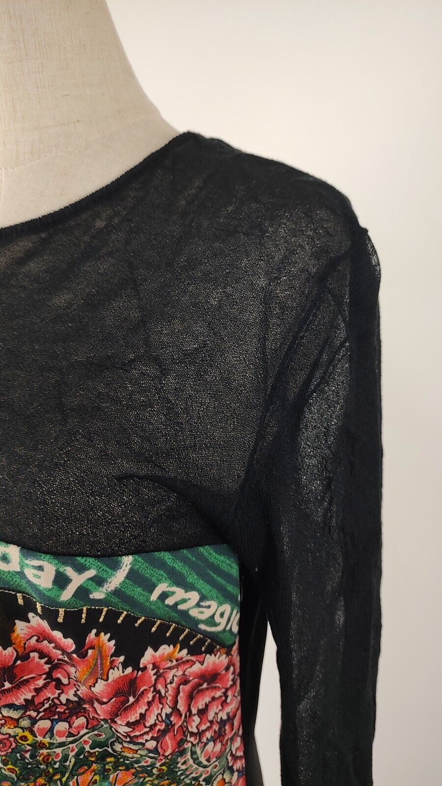 DESIGUAL VESTITO CAMICIA DONNA TG. 40 WOMAN CASUAL VINTAGE DRESS