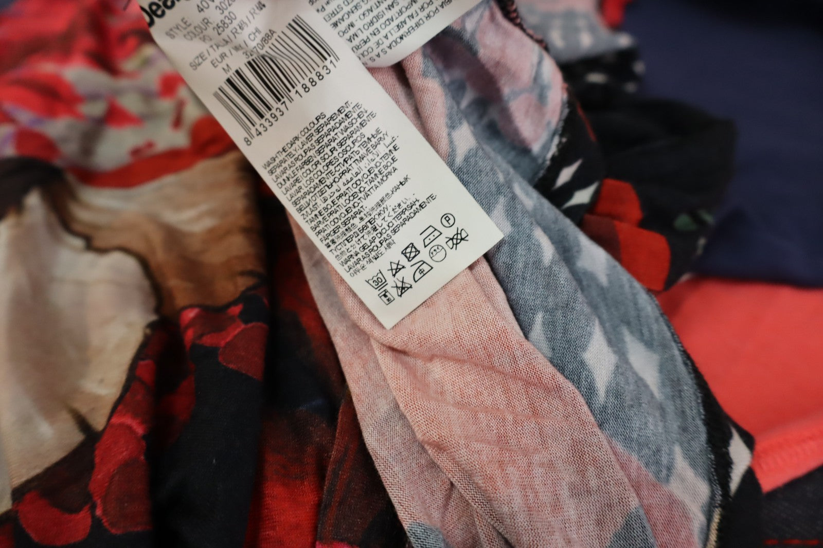 DESIGUAL VESTITO SMANICATO DONNA TG. M WOMAN CASUAL VINTAGE DRESS VISCOSA NODO