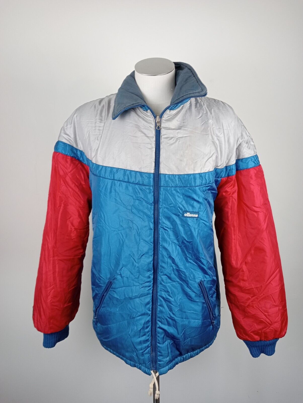 ELLESSE GIUBBINO PIUMINO UOMO Tg 54 GIUBBOTTO MAN VINTAGE JACKET DOUBLE FACE