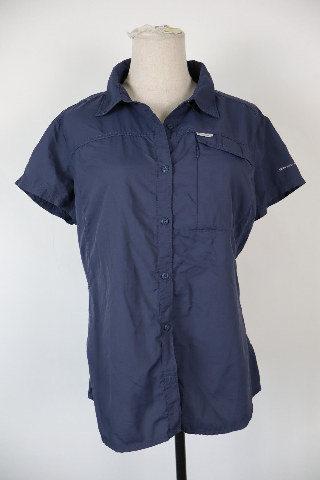 COLUMBIA CAMICIA DONNA TG. XL WOMAN SHIRT CASUAL VINTAGE NYLON