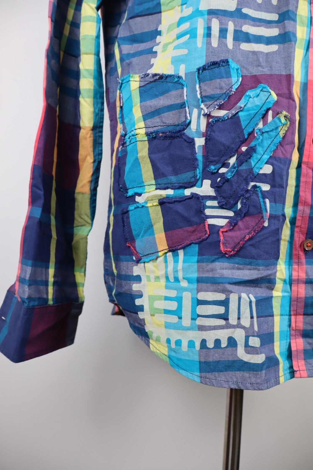 DESIGUAL CAMICIA UOMO TG. XL  MAN CASUAL VINTAGE SHIRT MAN COTONE COTTON LOGO