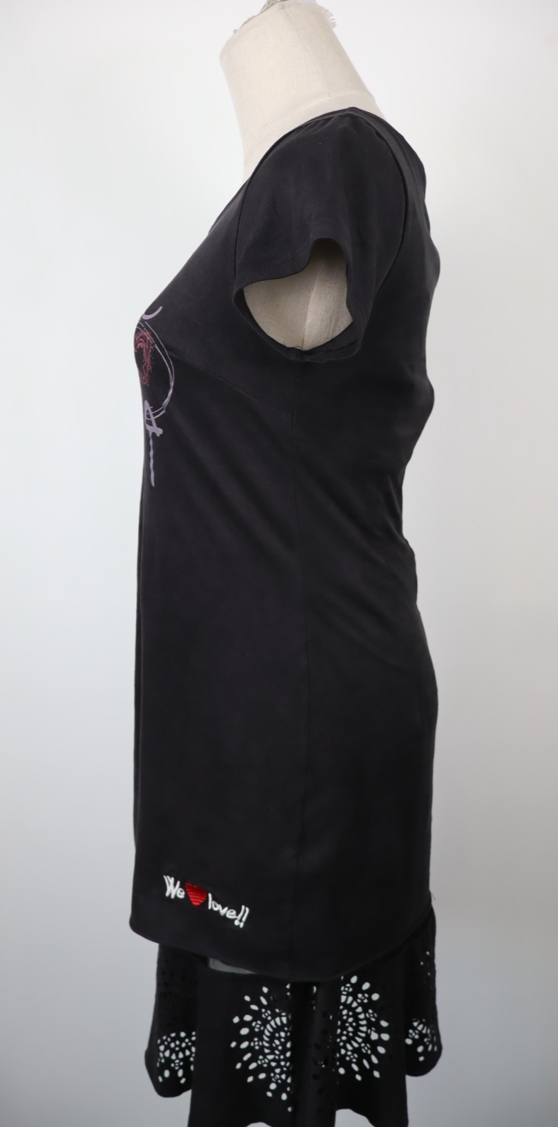 DESIGUAL  VESTITO ABITO DONNA TG.  S  PIZZO WOMAN CASUAL VINTAGE DRESS