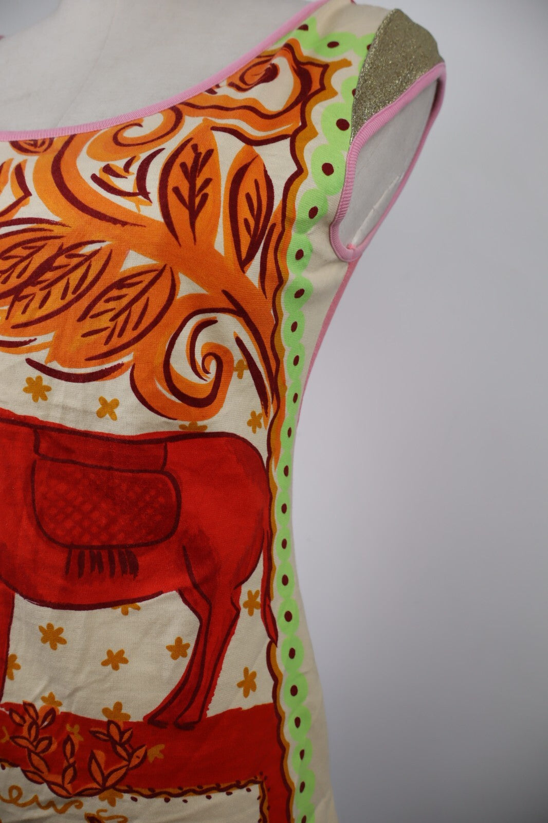 CUSTO BARCELONA CANOTTA MAGLIA DONNA M WOMAN CASUAL VINTAGE T-SHIRT TOP MEXICO