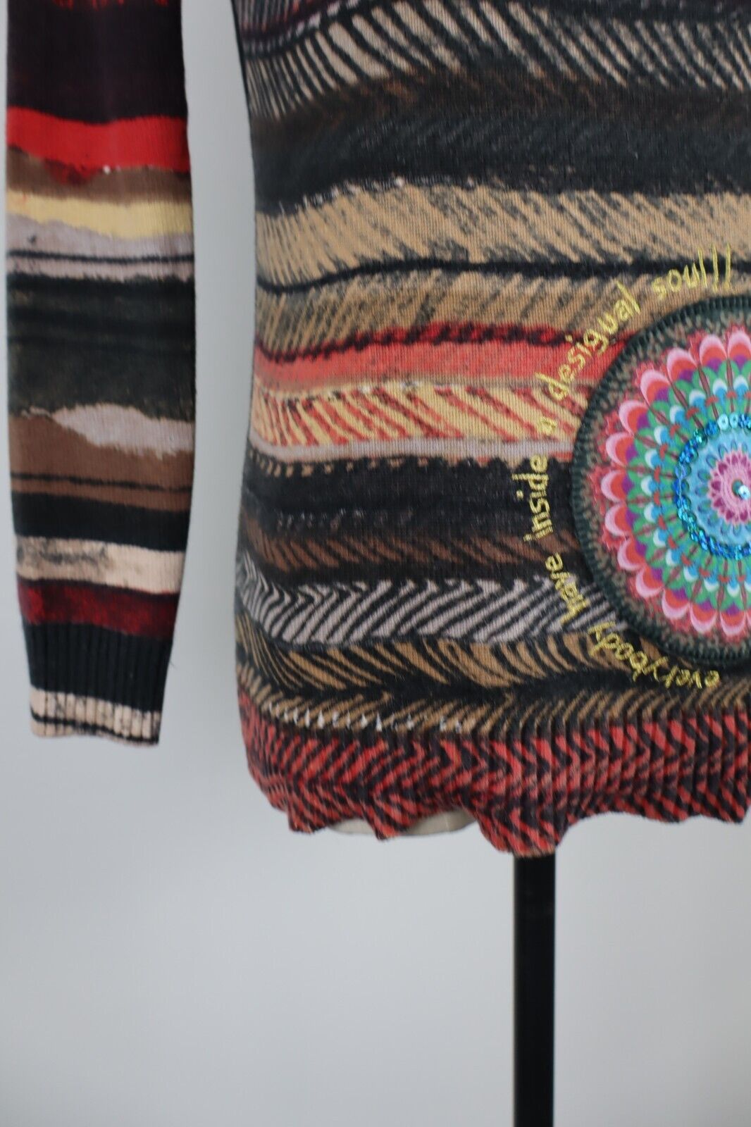 DESIGUAL MAGLIA DONNA TG. M WOMAN CASUAL VINTAGE T-SHIRT TOP COTONE COTTON