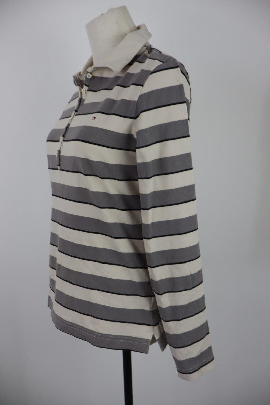 TOMMY HILFIGER POLO MAGLIA DONNA COTONE TG. 40 / L WOMAN SHIRT CASUAL VINTAGE