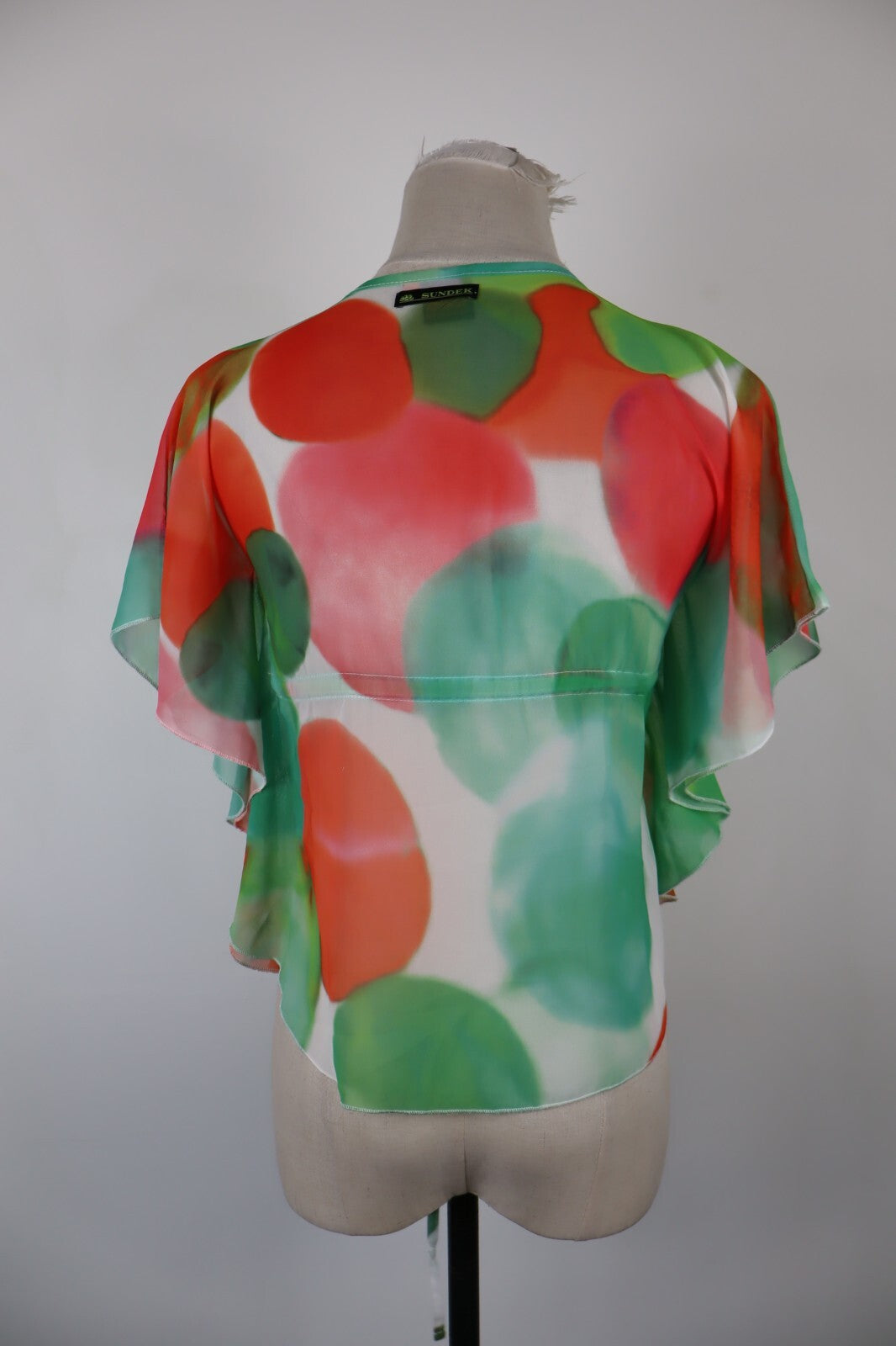 SUNDEK MAGLIA DONNA TG. 6  WOMAN CASUAL VINTAGE T-SHIRT FLOREALE