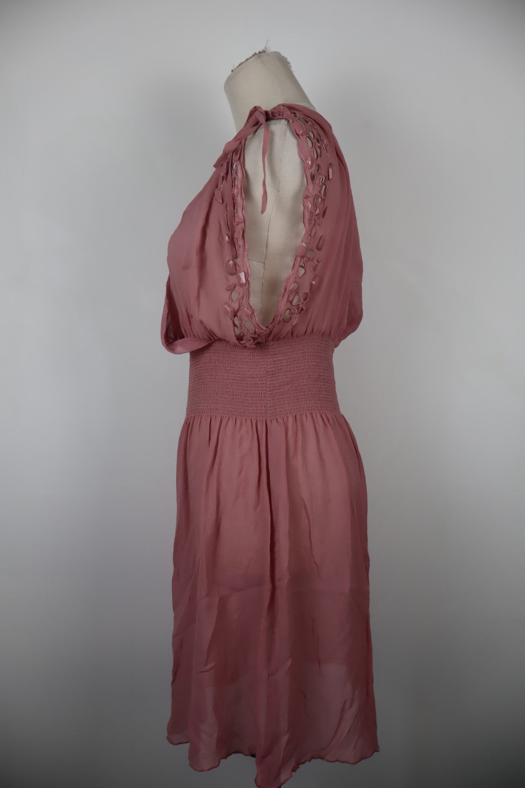 LIU JO VESTITO SMANICATO ROSA DONNA TG L WOMAN CASUAL VINTAGE DRESS ABITO LOGO