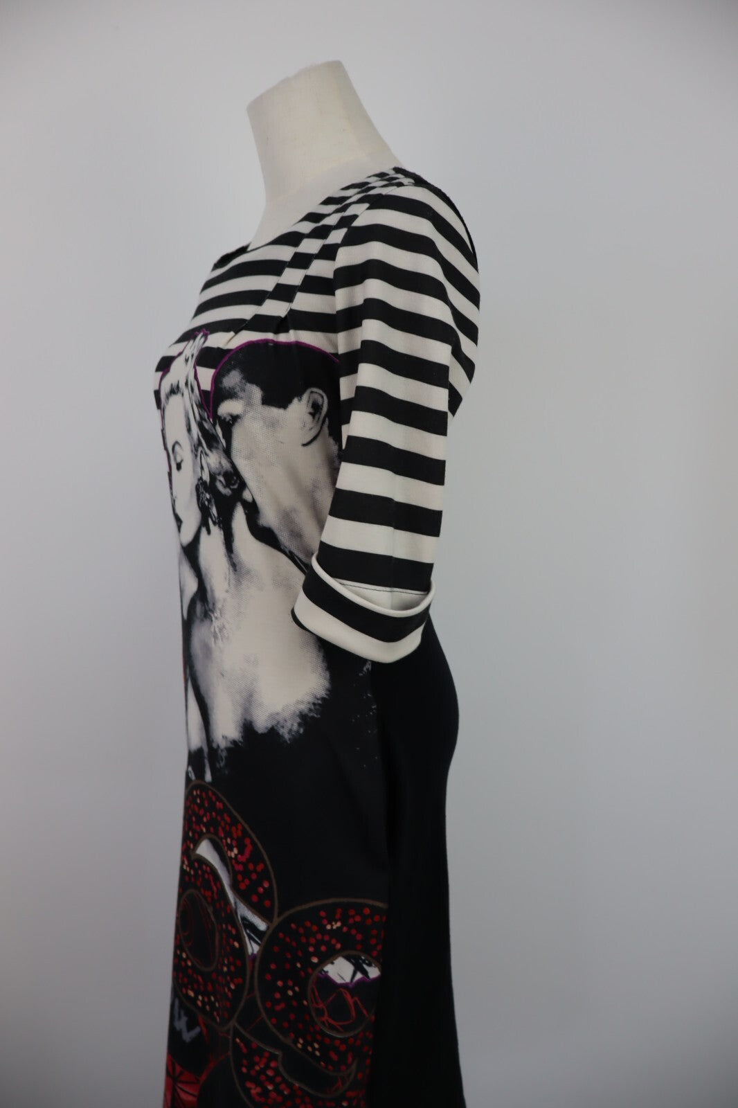 DESIGUAL RAINBOW VESTITO ABITO DONNA TG. S WOMAN CASUAL VINTAGE DRESS