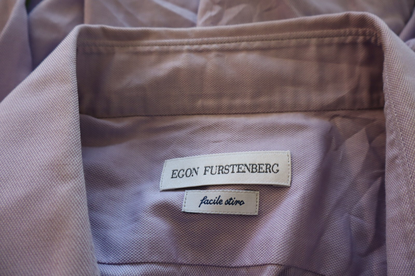 EGON FURSTENBERG CAMICIA UOMO COTONE TG44 17 1/2 MAN CASUAL VINTAGE SHIRT COTTON