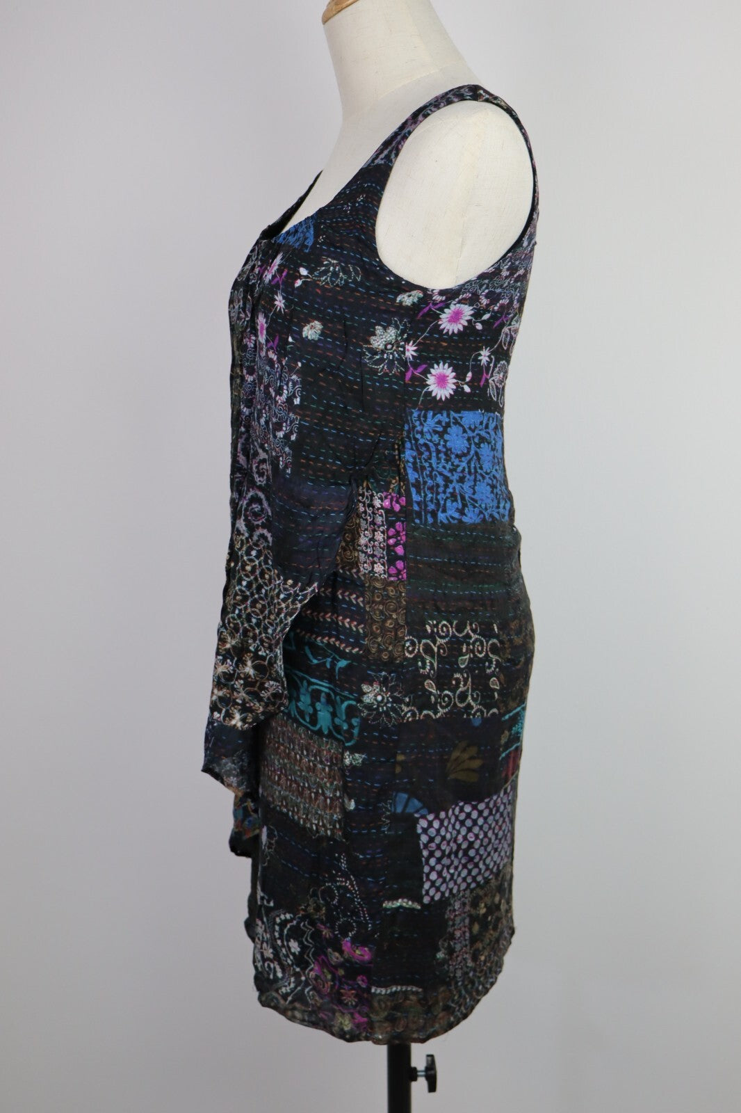 DESIGUAL VESTITO DONNA TG. 36 WOMAN CASUAL VINTAGE DRESS ABITO COTONE