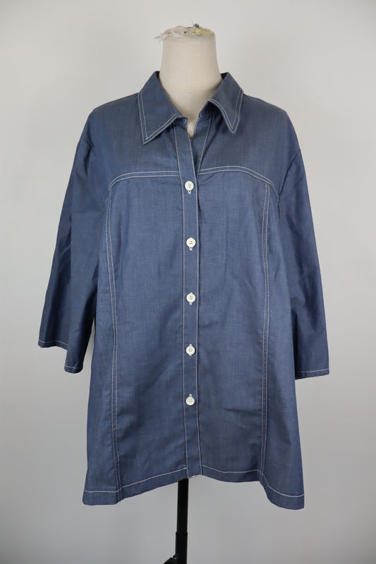 PIERRE CARDIN CAMICIA  DONNA TG. M WOMAN SHIRT CASUAL VINTAGE COTONE