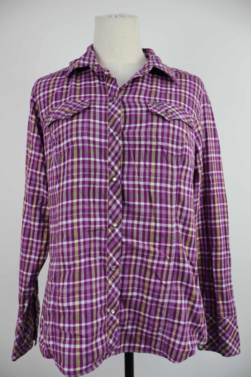 COLUMBIA CAMICIA DONNA TG. M WOMAN SHIRT CASUAL VINTAGE COTONE COTTON