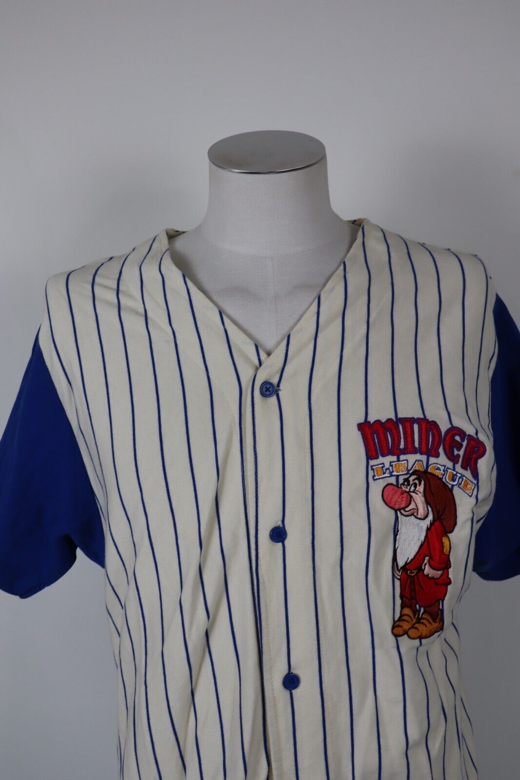 DISNEY STORE CAMICIA BASEBALL UOMO COTONE  TG S MAN CASUAL VINTAGE SHIRT 7 NANI