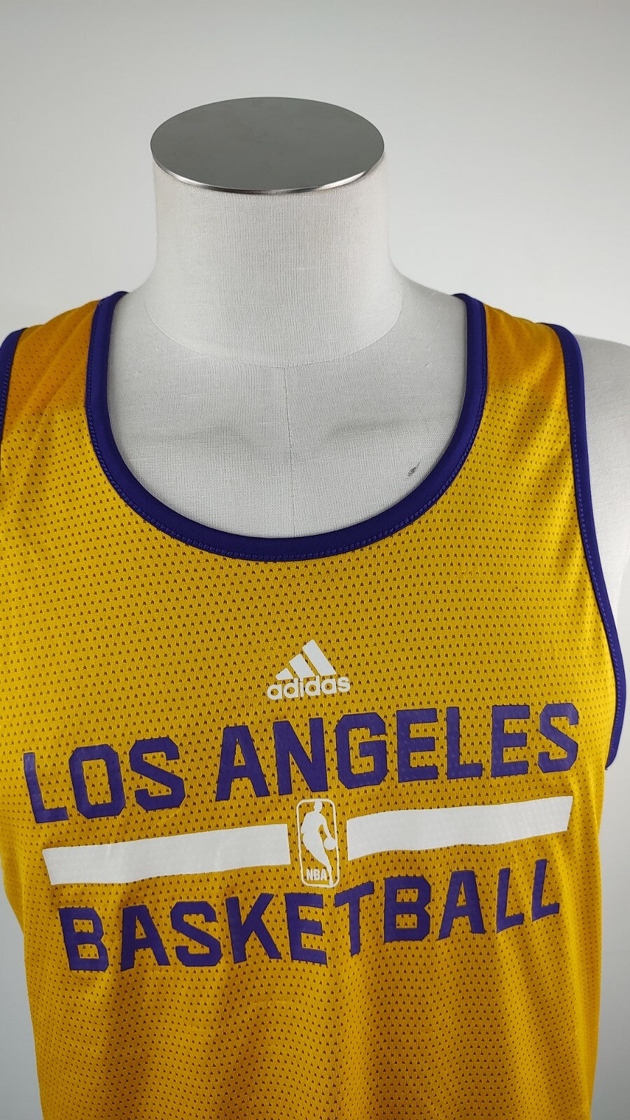 ADIDAS NBA LAKERS CANOTTA BASKET NBA UOMO TG. M SPORT MAN DOUBLE FACE