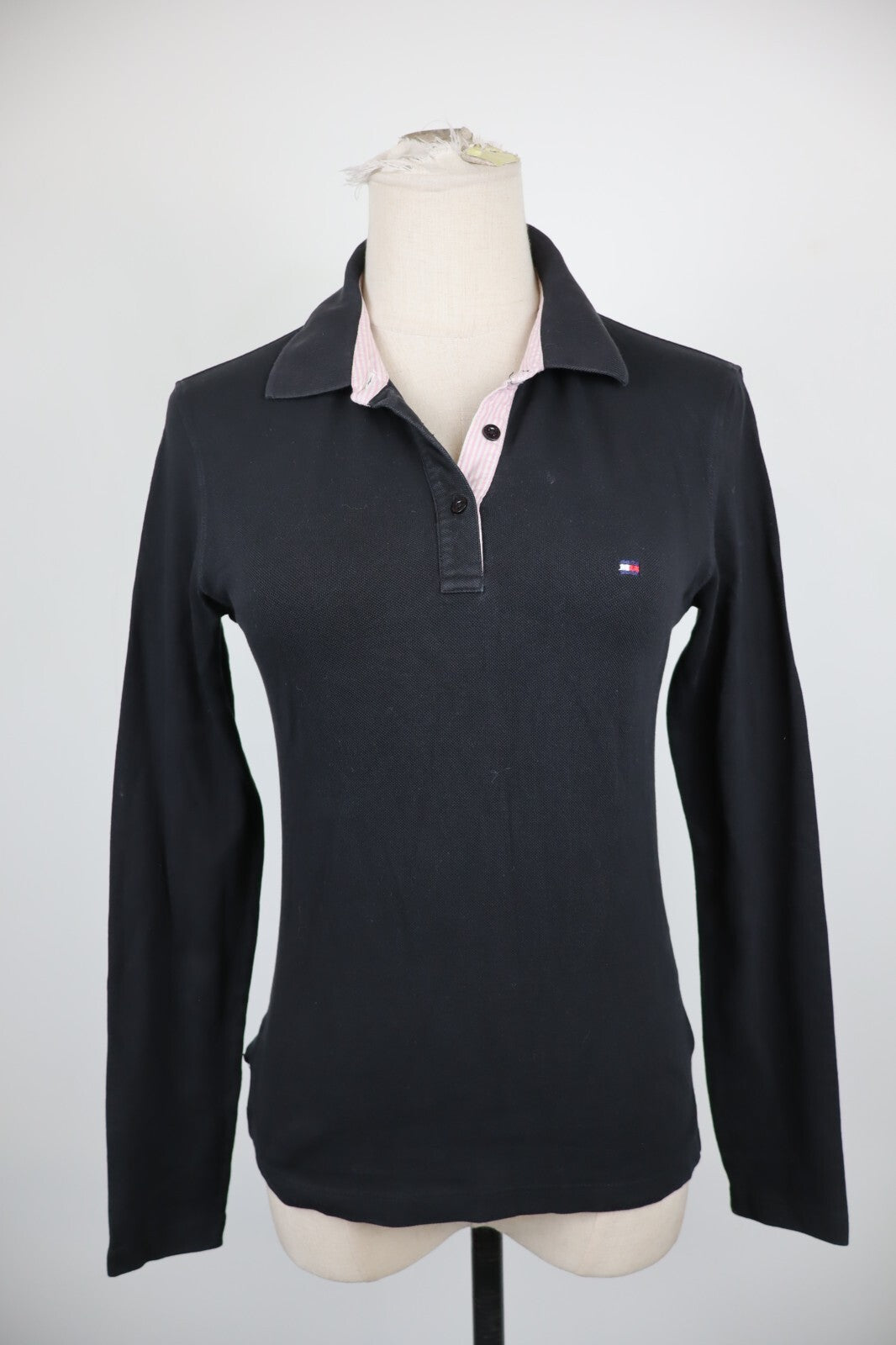 TOMMY HILFIGER POLO MAGLIA DONNA COTONE TG. S WOMAN COTTON SHIRT CASUAL VINTAGE