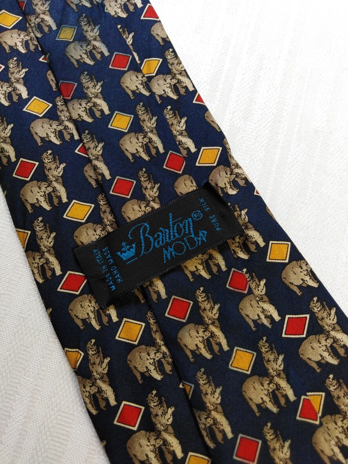 BARTON SILK TIE SETA CRAVATTA NECKTIE MADE IN ITALY VINTAGE