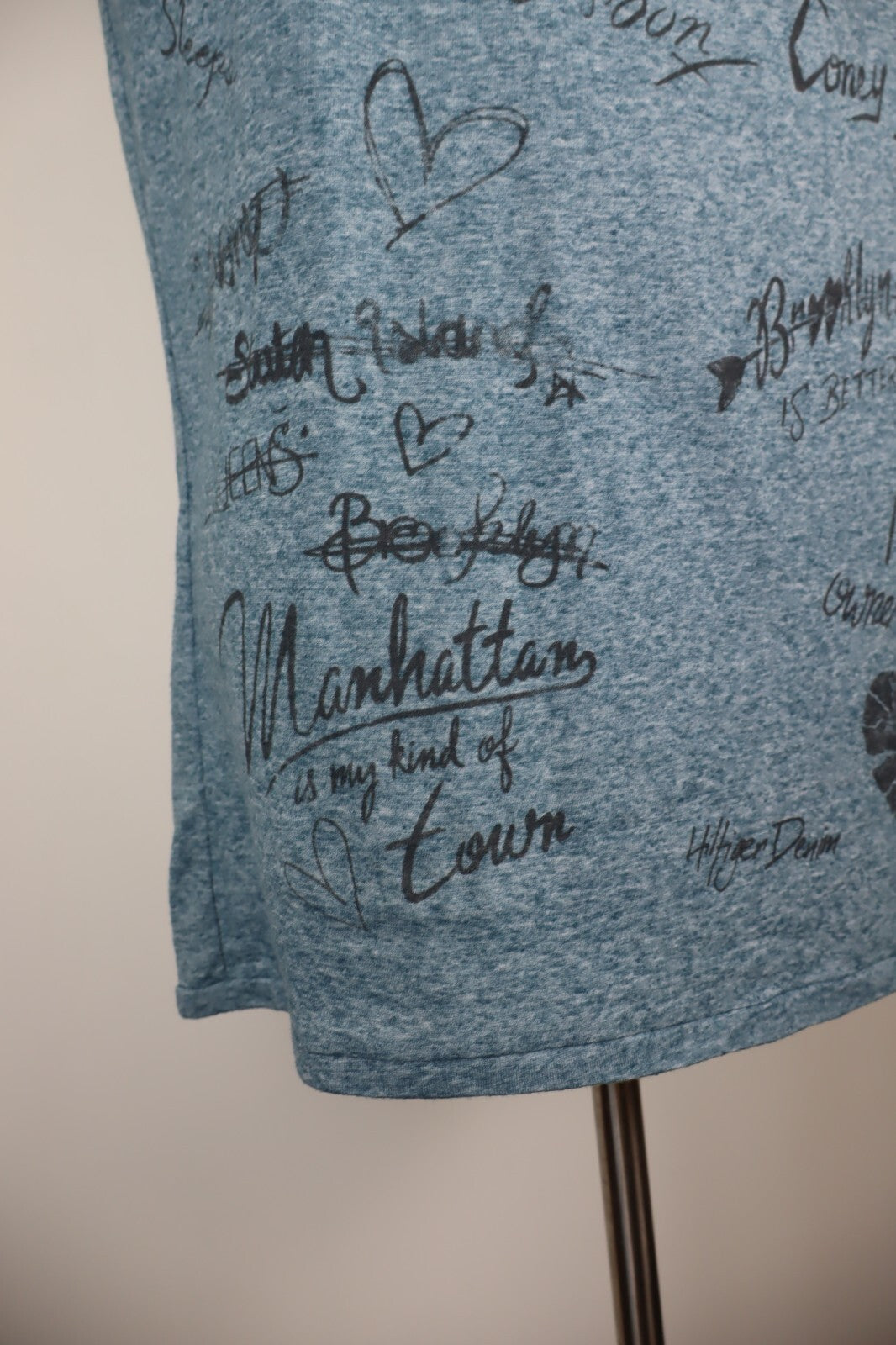 TOMMY HILFIGER MAGLIA SMANICATA UOMO TG L MAN T-SHIRT CASUAL VINTAGE COTONE