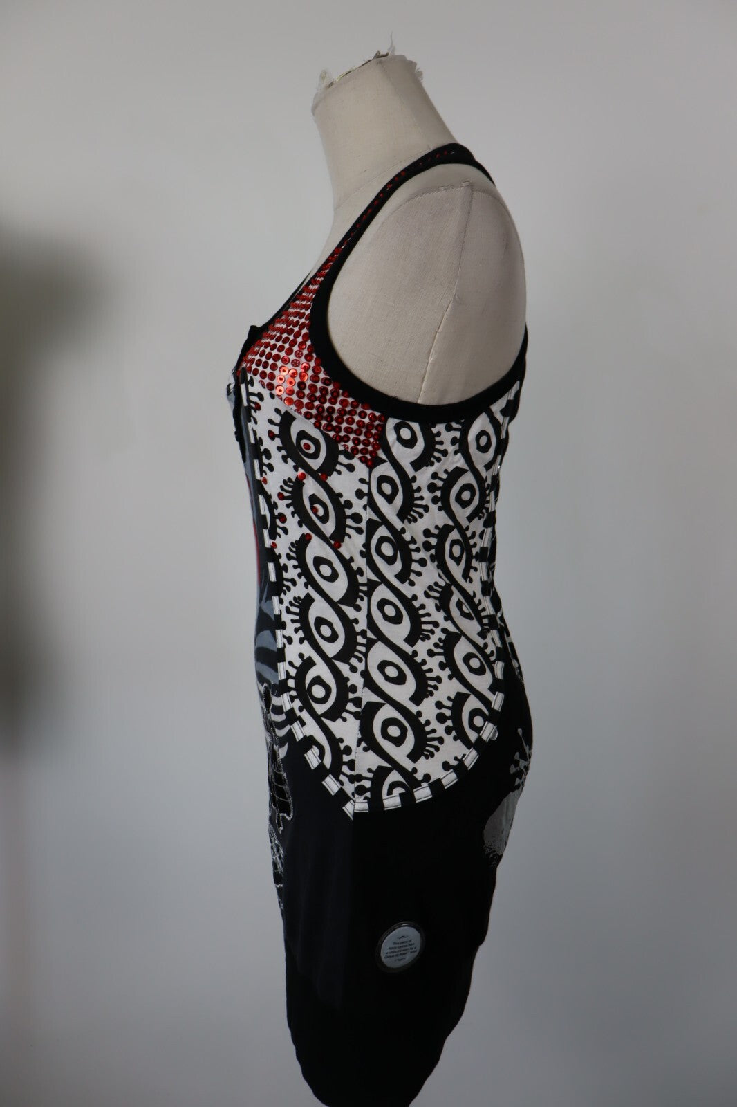 DESIGUAL VESTITO DONNA TG. M WOMAN CASUAL VINTAGE DRESS ABITO CIRQUE DU SOLEIL