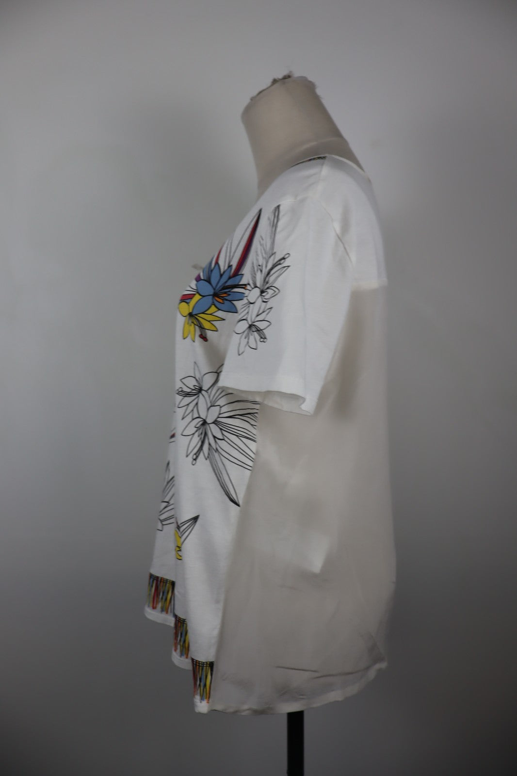 MARELLA MAGLIA DONNA TG. L WOMAN CASUAL VINTAGE T-SHIRT TOP SETA SILK COTONE