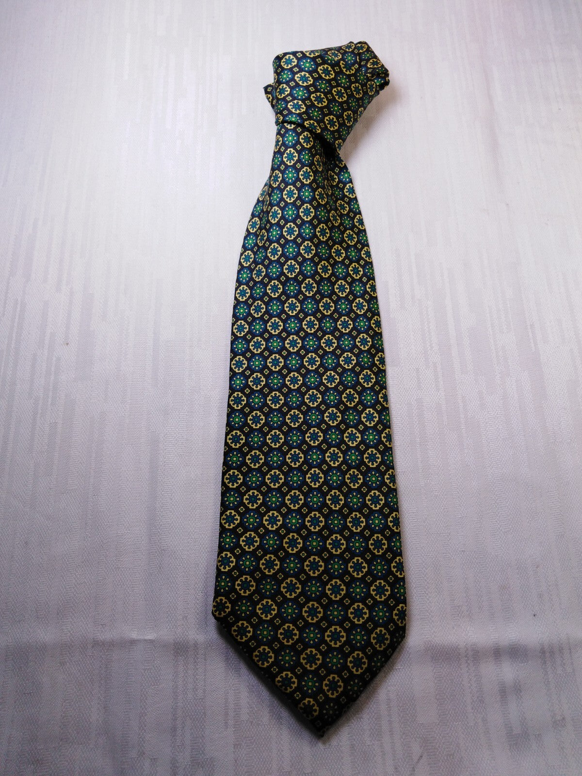 VILLA PIGNATELLI 100% SILK TIE SETA CRAVATTA NECKTIE MADE IN ITALY SELF TIPPED
