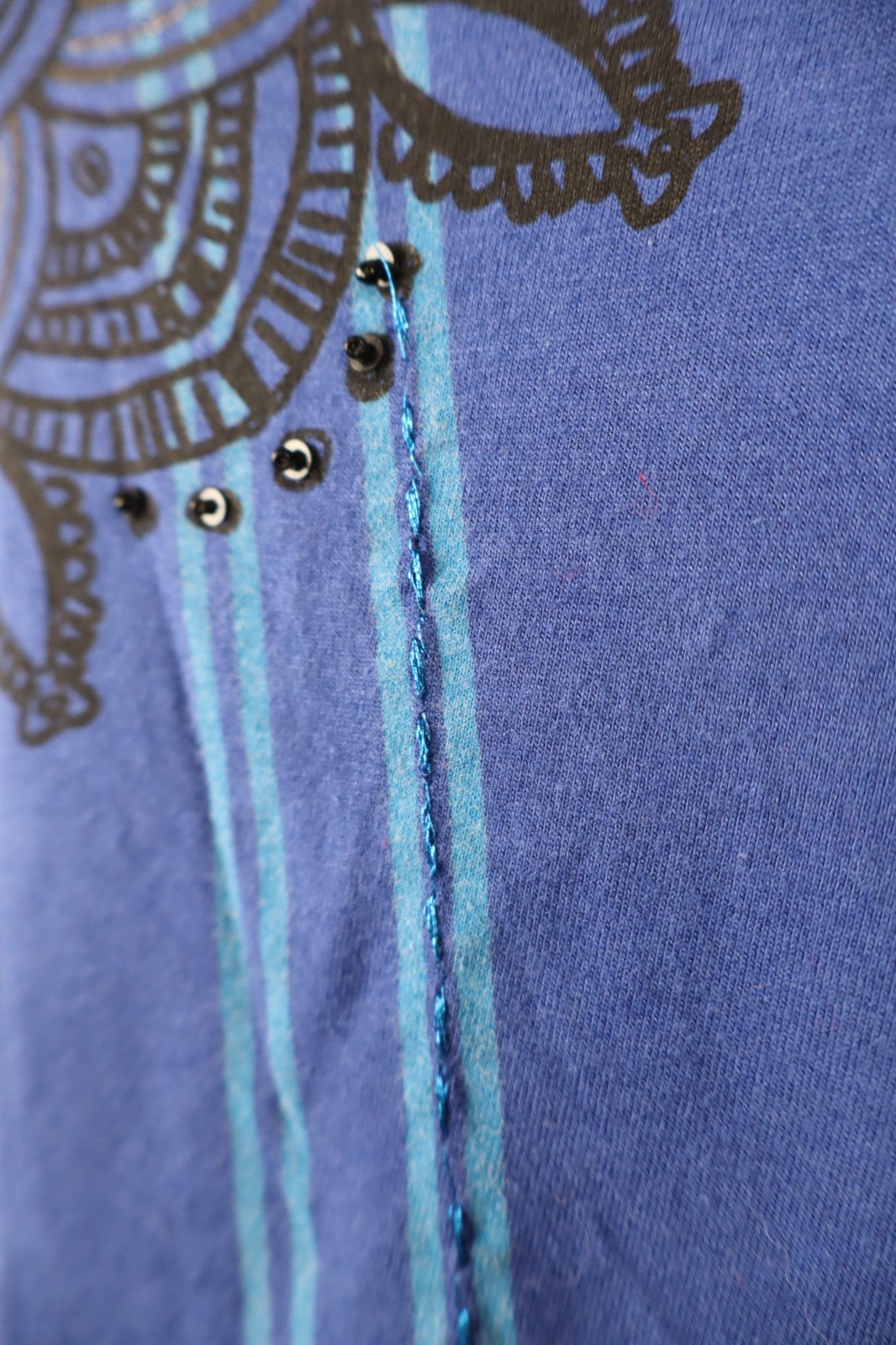 DESIGUAL MAGLIA DONNA TG. S WOMAN CASUAL VINTAGE T-SHIRT TOP COTONE PAILETTES