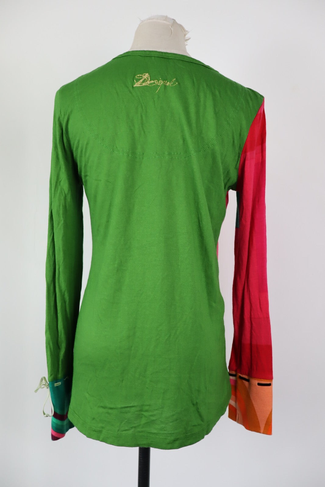 DESIGUAL MAGLIA DONNA TG. XL WOMAN T-SHIRT CASUAL VINTAGE TOP COTONE