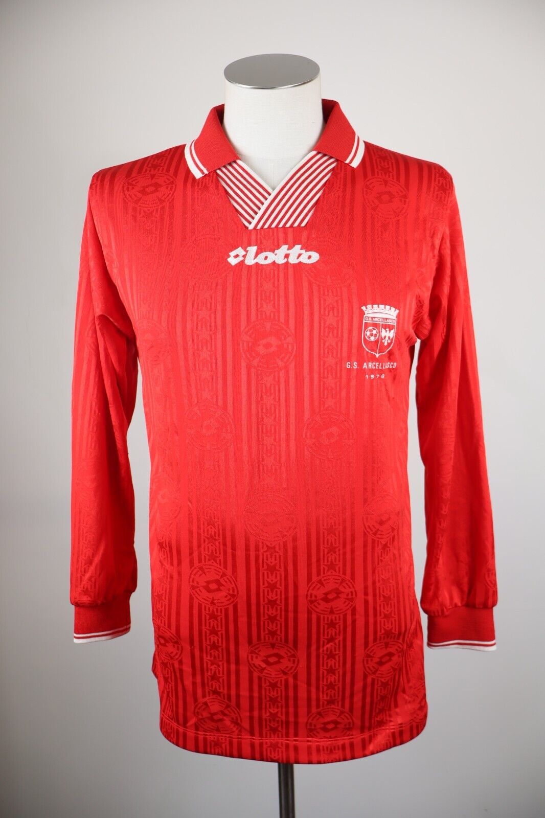 LOTTO GS ARCELLASCO N 5 MAGLIA POLO CALCIO UOMO Tg M SOCCER JERSEY
