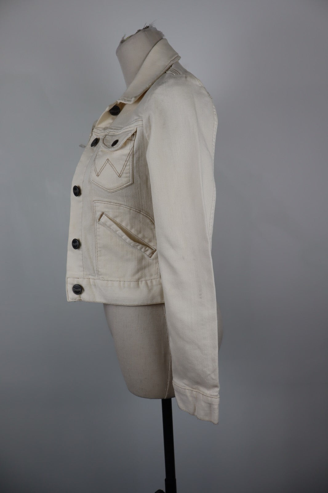 WRANGLER JEANS GIUBBINO DONNA XS WOMAN CASUAL JACKET COTONE COTTON DENIM VINTAGE