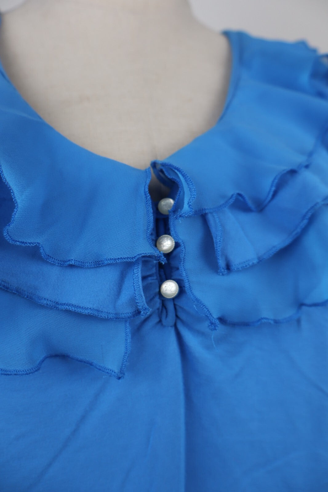 RALPH LAUREN MAGLIA SMANICATA TOP DONNA TG. XL WOMAN SHIRT CASUAL VINTAGE BLU