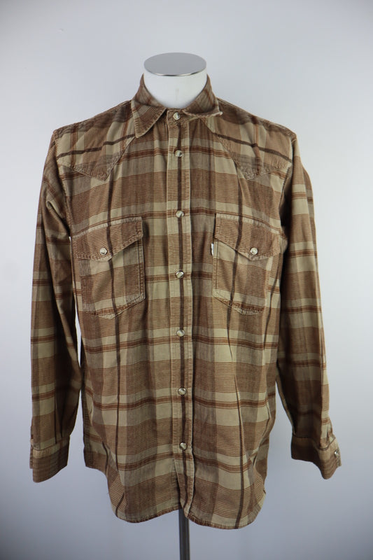 LEVI'S CAMICIA DONNA L WOMAN SHIRT CASUAL VINTAGE COTONE COTTON MANICA LUNGA