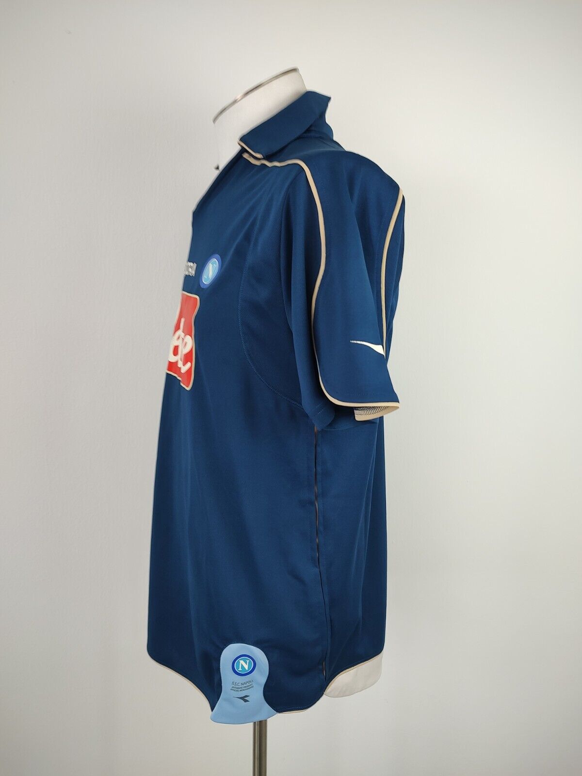 DIADORA NAPOLI MAGLIA CALCIO TRIKOT UOMO L SOCCER JERSEY VINTAGE 2008/09