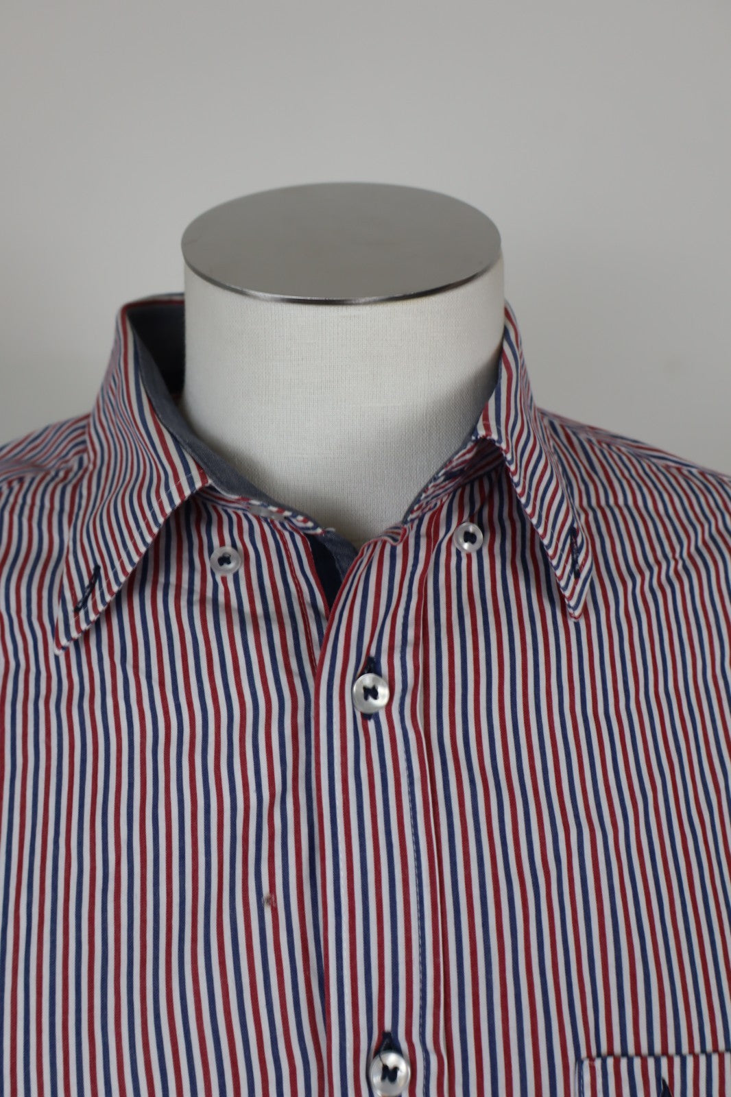 NAVIGARE CAMICIA COTONE UOMO TG. L MAN CASUAL VINTAGE SHIRT LOGO COTTON