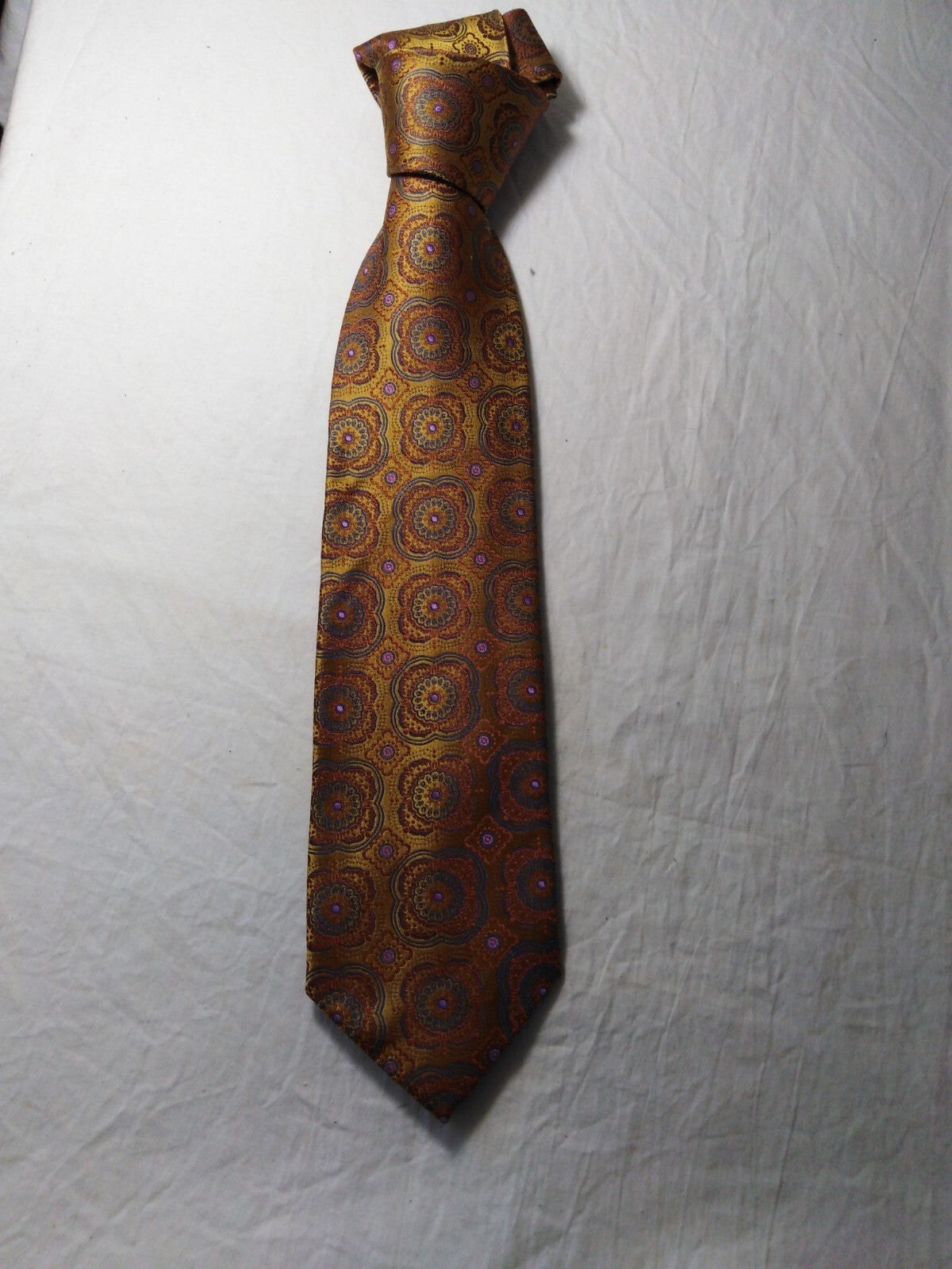 GENESIS LUXE 100% SILK TIE SETA CRAVATTA SELF TIPPED NECKTIE MADE IN ITALY