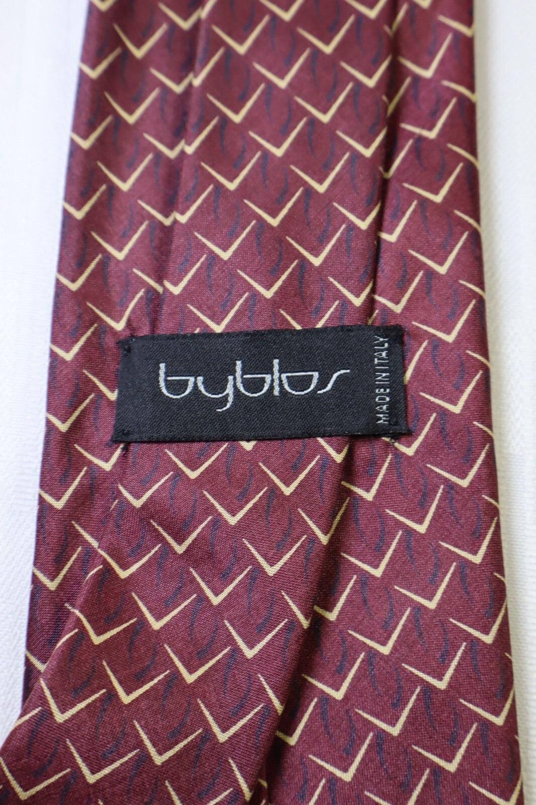 BYBLOS 100% SILK TIE SETA CRAVATTA NECKTIE MADE ITALY UOMO