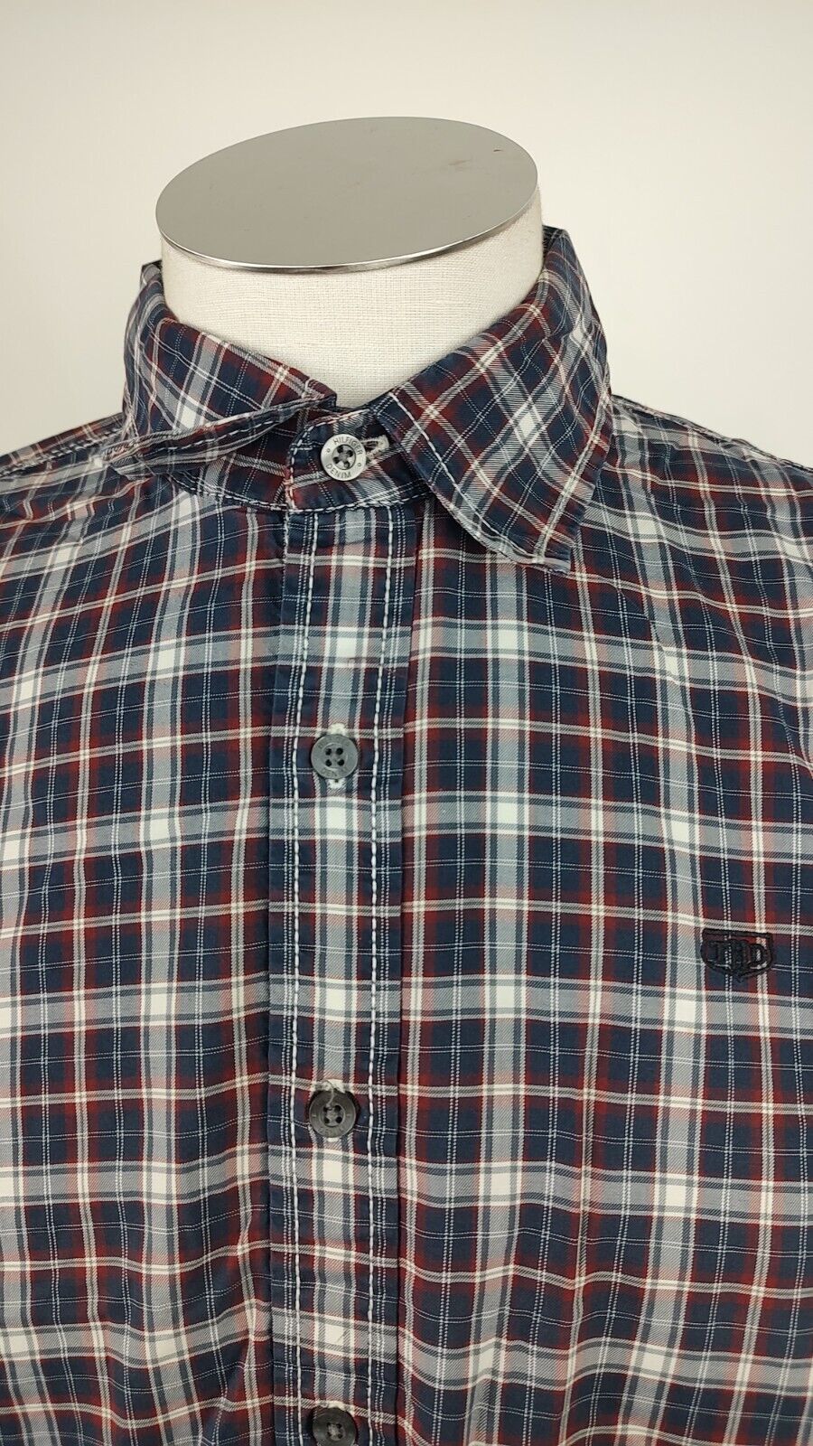 HILFIGER CAMICIA SHIRT UOMO Tg L MAN VINTAGE CASUAL COTONE