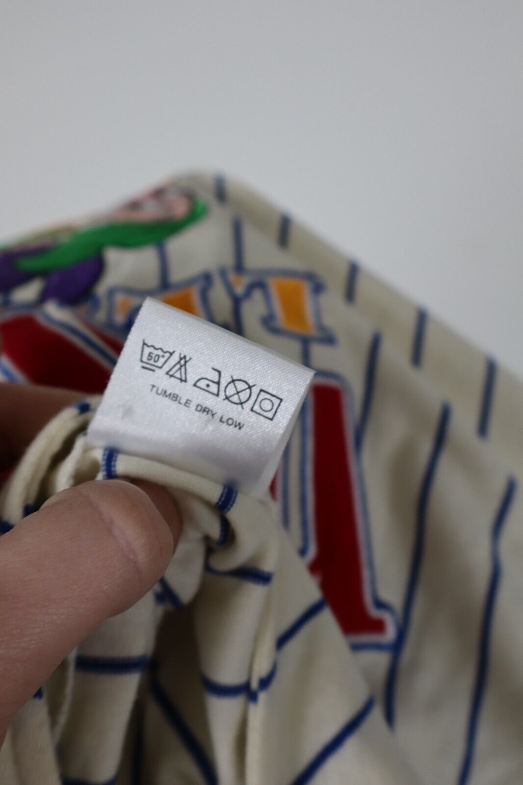 DISNEY STORE CAMICIA BASEBALL UOMO COTONE  TG S MAN CASUAL VINTAGE SHIRT 7 NANI