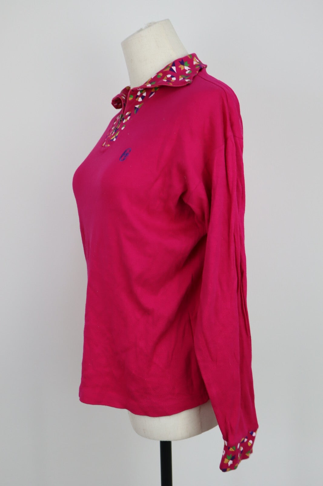 CONTE OF FLORENCE POLO MAGLIA DONNA TG 44 WOMAN CASUAL VINTAGE T-SHIRT CON ZIP