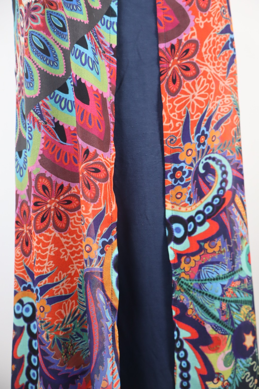 DESIGUAL VESTITO SMANICATO DONNA TG. 38 WOMAN CASUAL VINTAGE DRESS ABITO VELATO