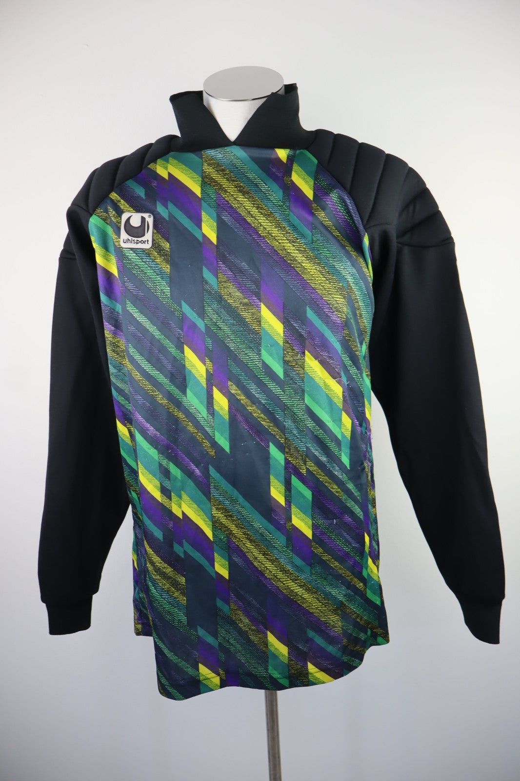 UHL SPORT N 1 MAGLIA CALCIO UOMO XL SOCCER MAN JERSEY PORTIERE CON PROTEZIONI