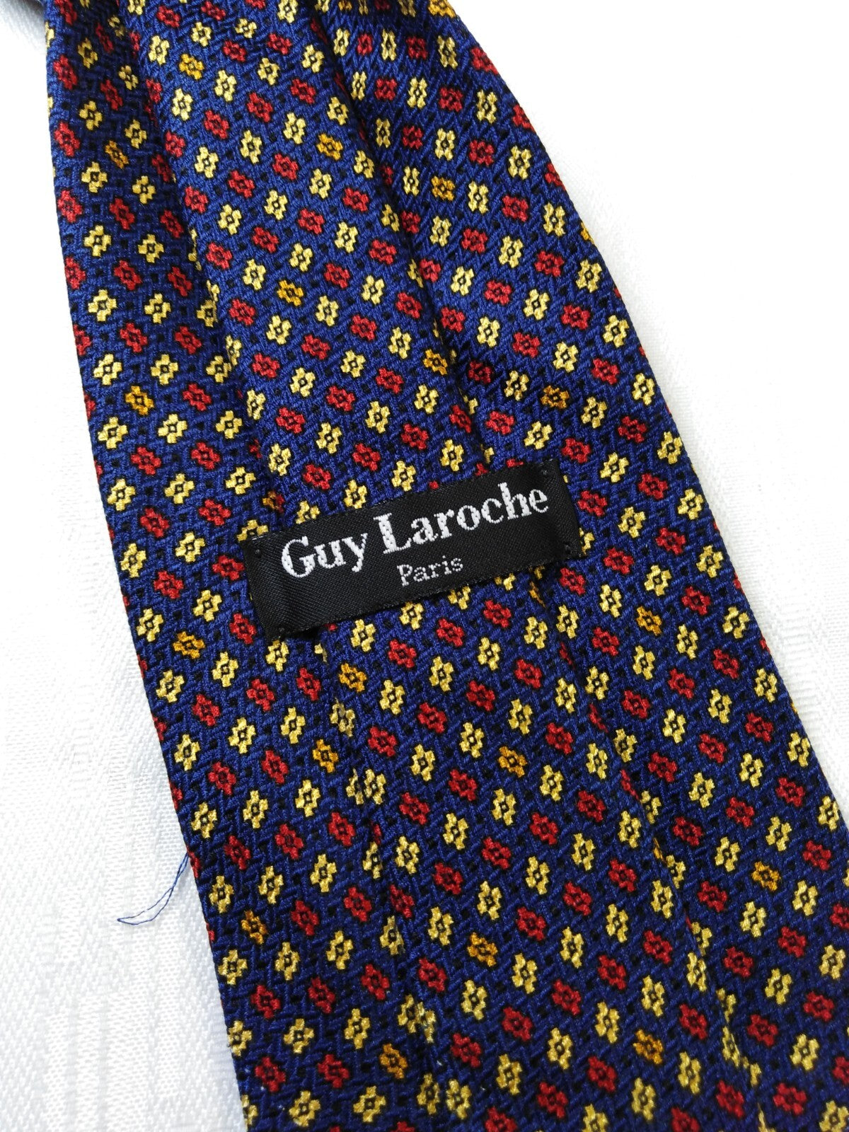GUY LAROCHE 100% SILK TIE SETA CRAVATTA NECKTIE ITALY VINTAGE CLASSIC