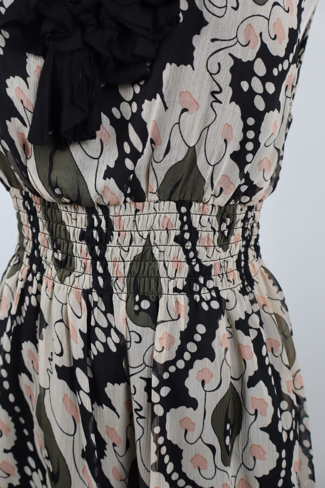 FORNARINA VESTITO ABITO SMANICATO DONNA TG. M WOMAN CASUAL VINTAGE DRESS VELATO