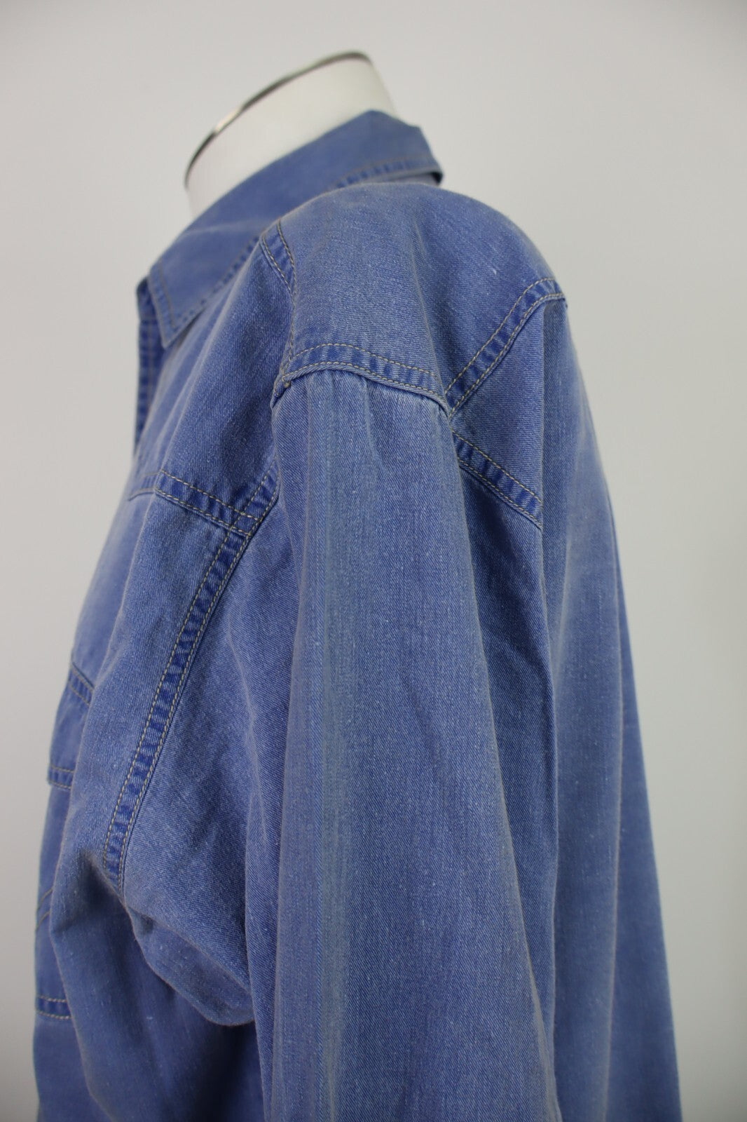 WRANGLER CAMICIA UOMO COTONE DENIM TG. L MAN CASUAL VINTAGE SHIRT ITALY