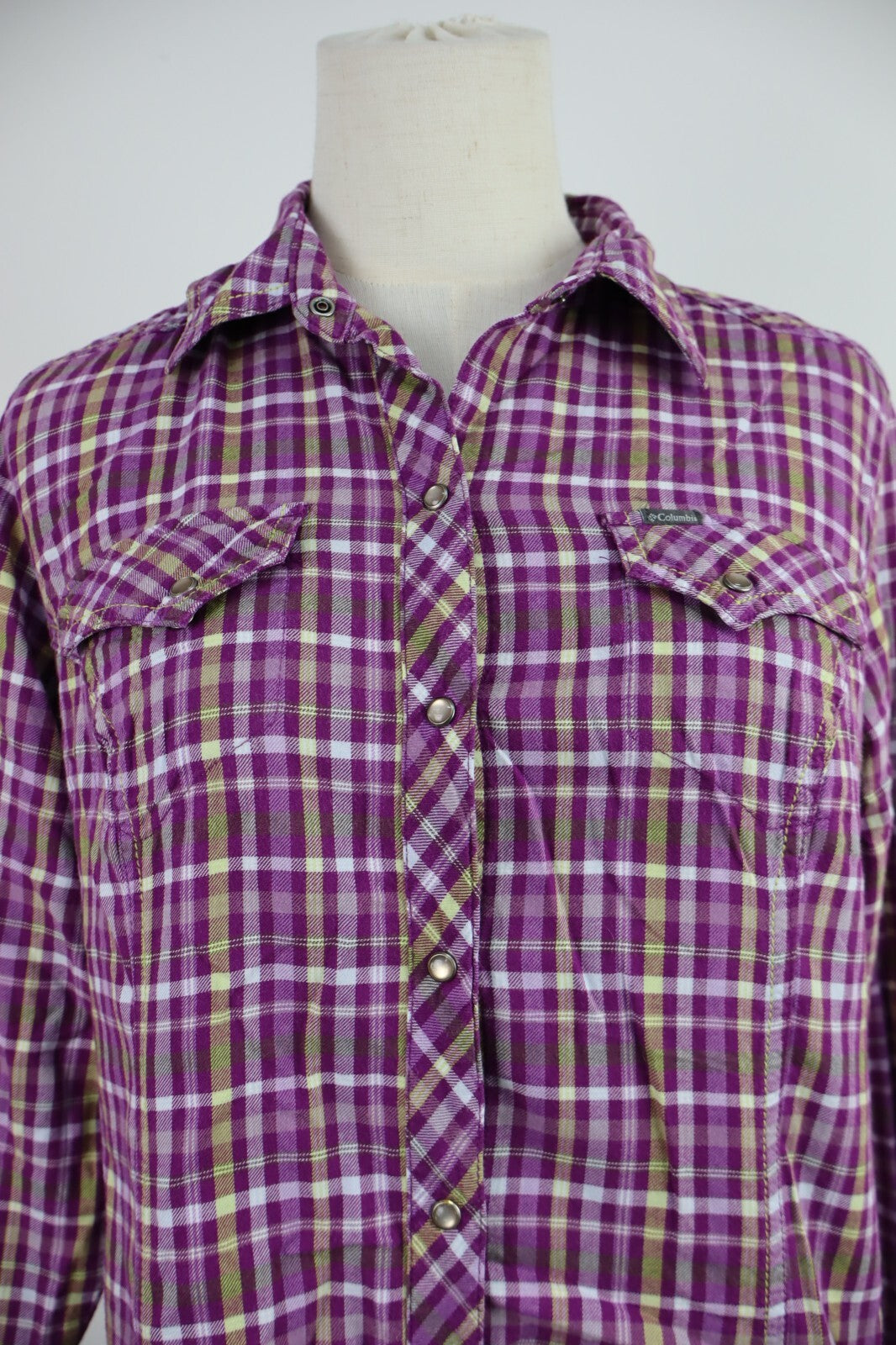 COLUMBIA CAMICIA DONNA TG. M WOMAN SHIRT CASUAL VINTAGE COTONE COTTON