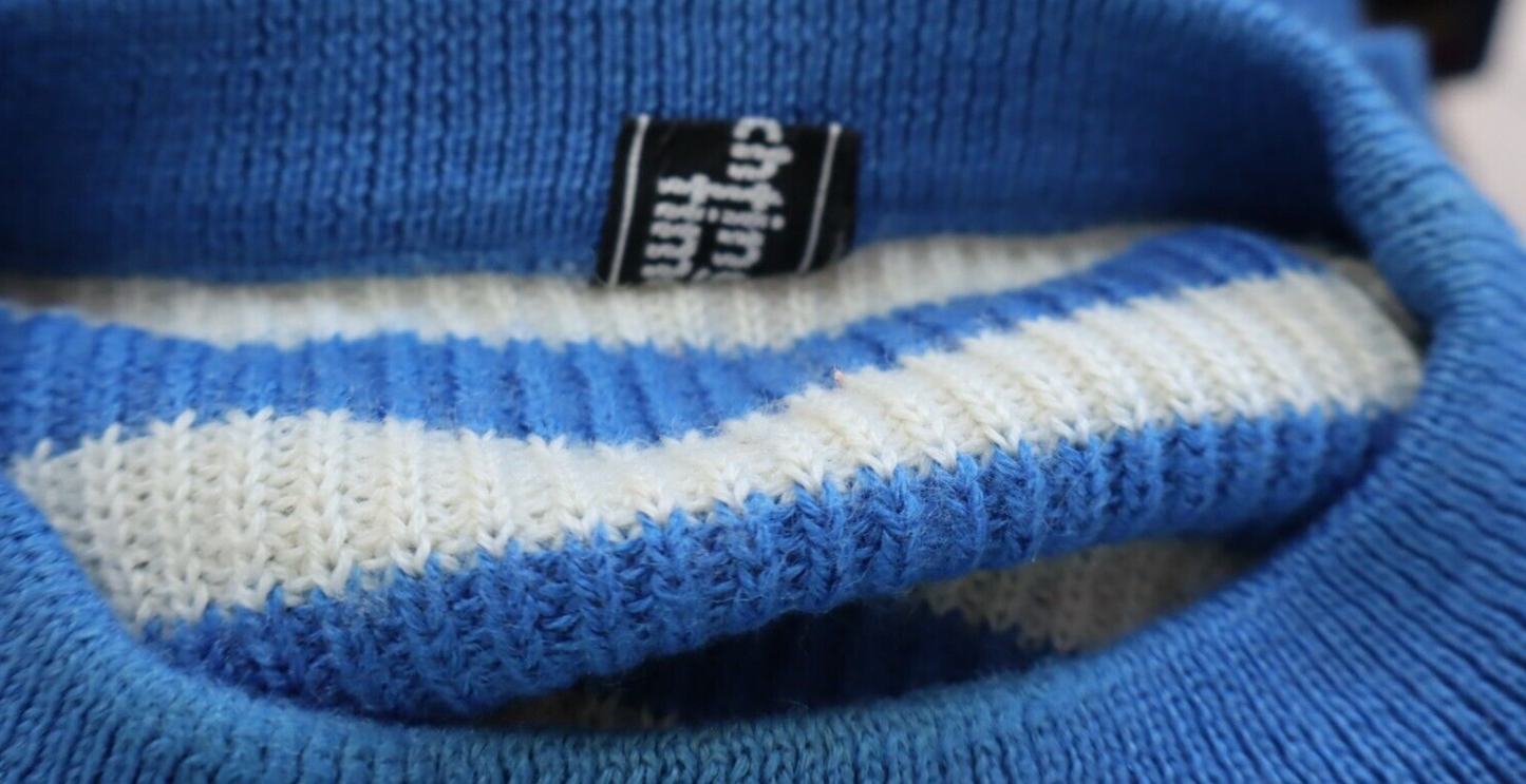 YACHTING TIME MAGLIONE LANA WOOL VINTAGE UOMO Tg 6 SWEATER MAN CASUAL