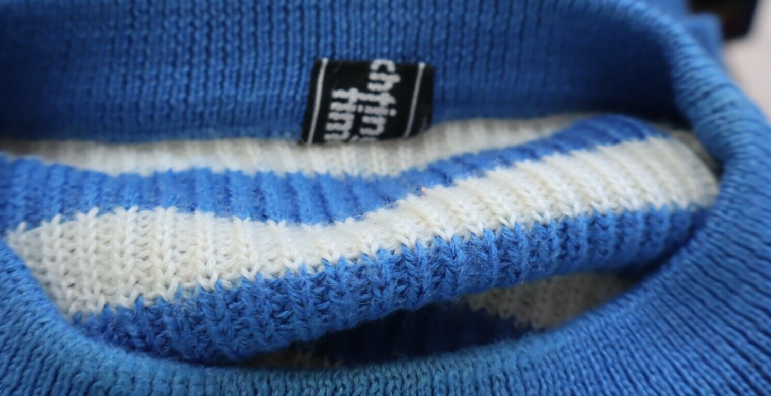 YACHTING TIME MAGLIONE LANA WOOL VINTAGE UOMO Tg 6 SWEATER MAN CASUAL