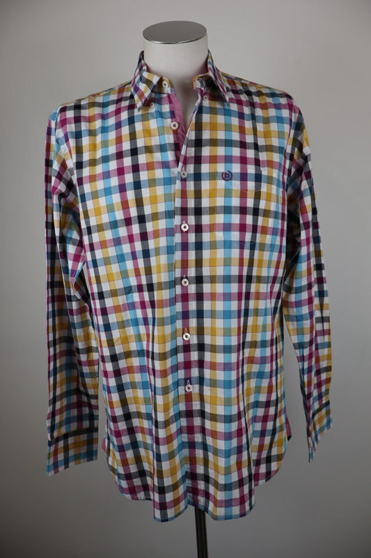 BUGATTI CAMICIA UOMO COTONE TG. L 41 42 MAN CASUAL VINTAGE COTTON SHIRT